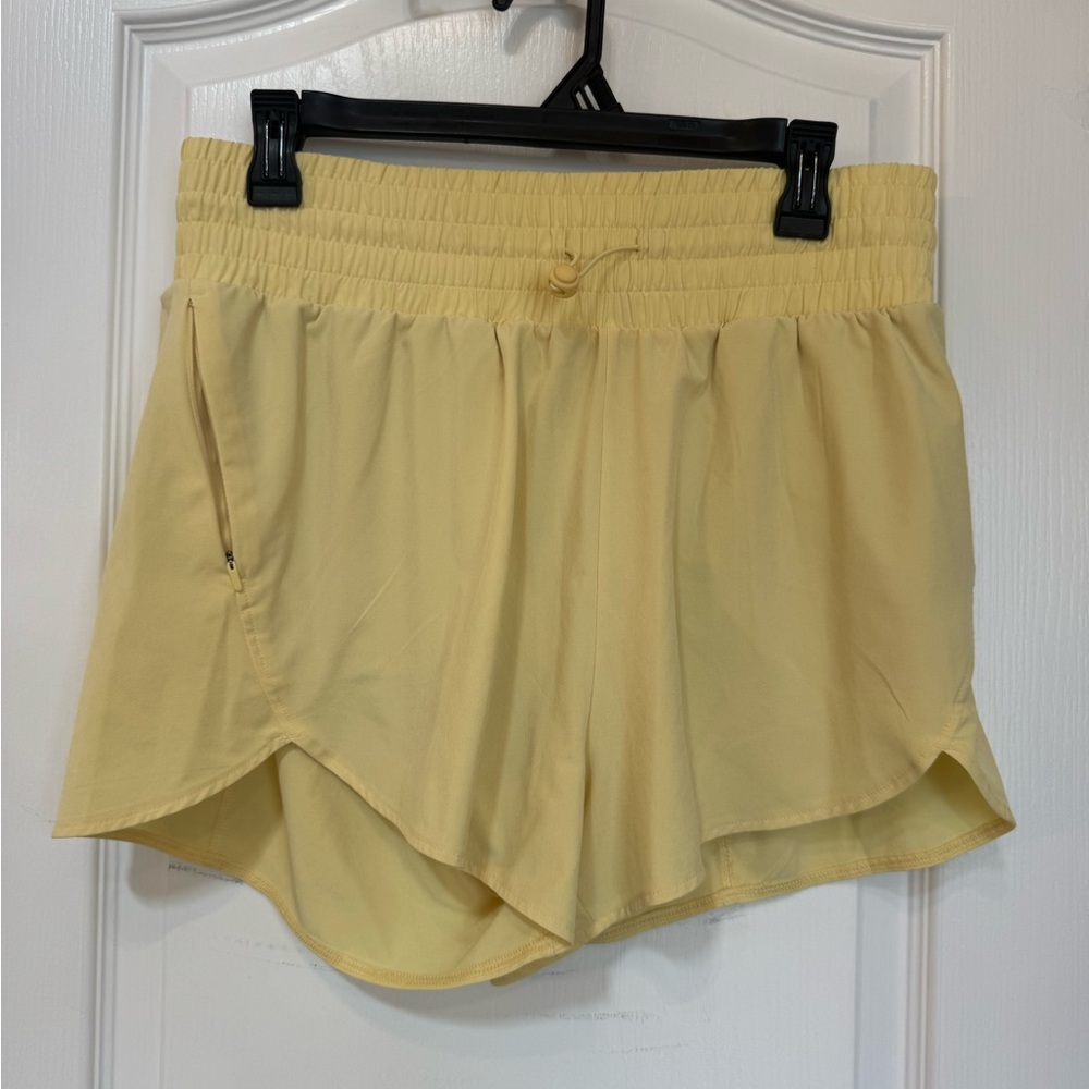 All in Motion Light Yellow Women's Athletic Shorts